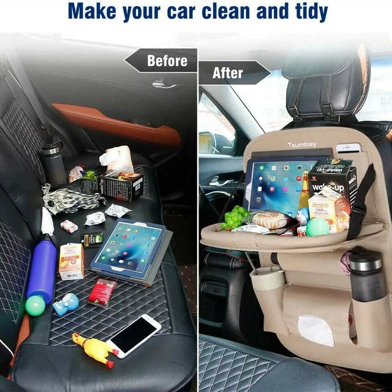 Car Seat Organizer with Table & Pockets