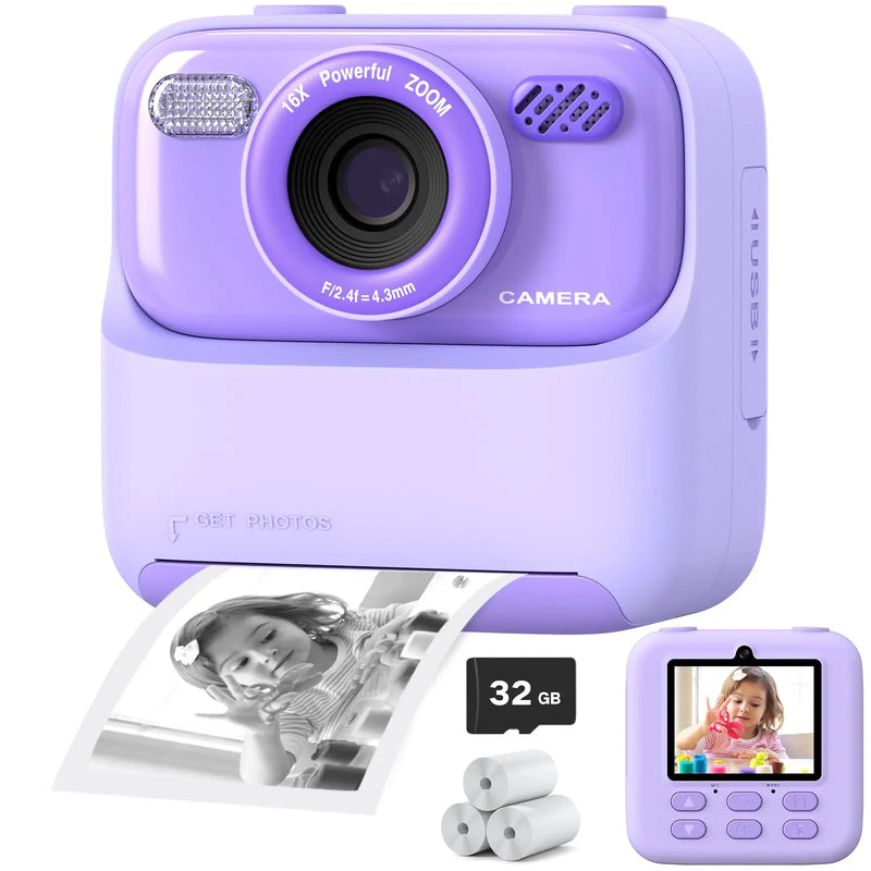 Kids Digital Camera 1080P HD with Selfie Lens & 32GB