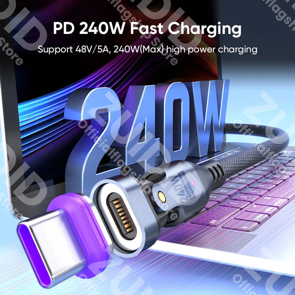 240W USB-C to Type-C Magnetic Charging Cable