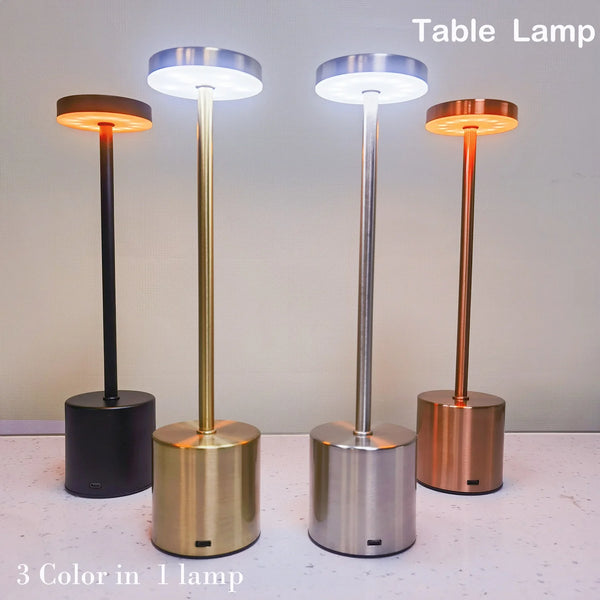 3-Color Adjustable Touch Sensor LED Table Lamp