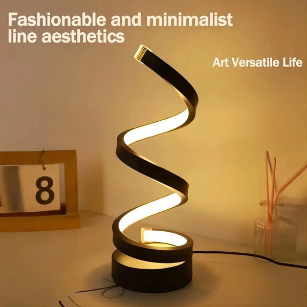 Spiral Dimmable LED Table Lamp