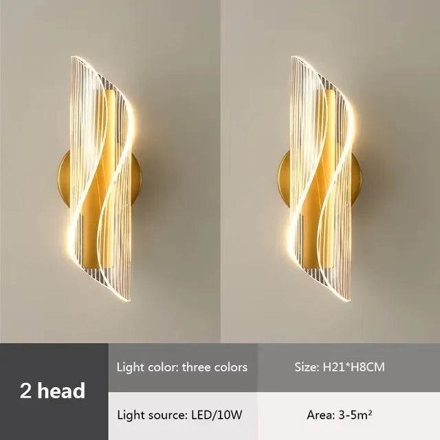 12W Golden Bird LED Wall Lamp Rotatable