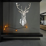 3D Mirror Wall Stickers Nordic Style Acrylic Deer Head Decal