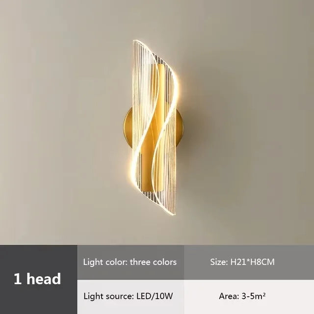 12W Golden Bird LED Wall Lamp Rotatable