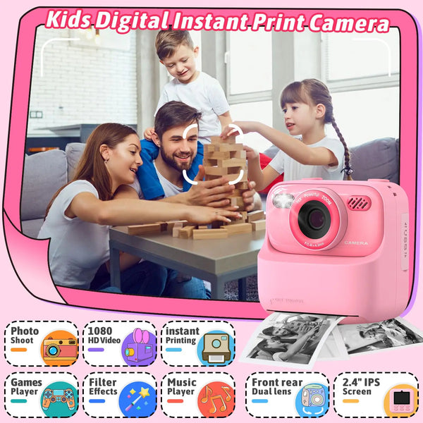 Kids Digital Camera 1080P HD with Selfie Lens & 32GB