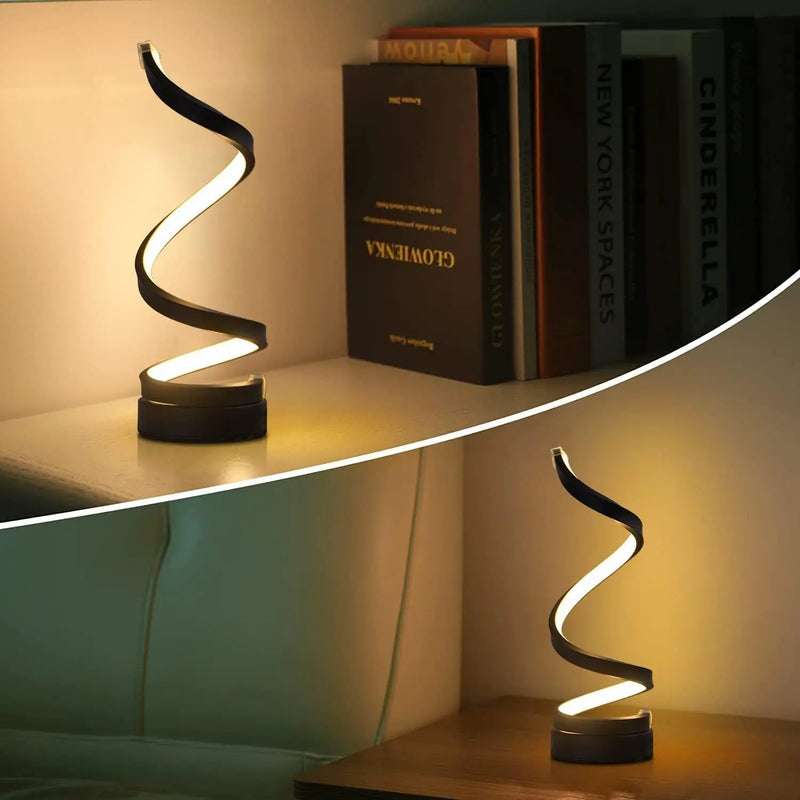 Spiral Dimmable LED Table Lamp